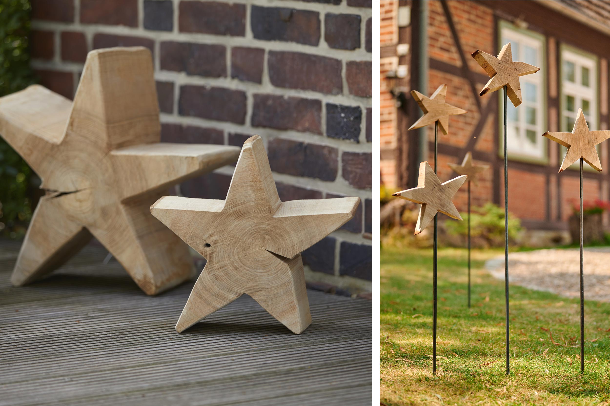 Drewniane gwiazdy DIY